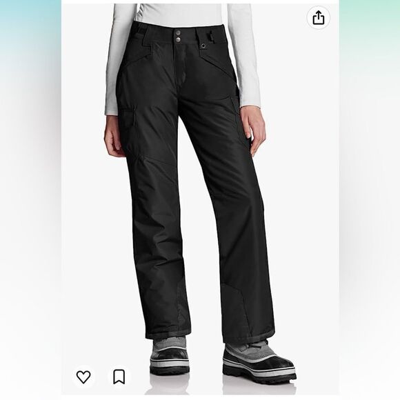 ‎TSLA Black Cargo Insulated Snow Pants - Picture 1 of 6